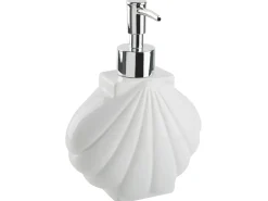 Clearance Beliani Set da 3 accessori per il bagno SHELL Ceramica Bianco