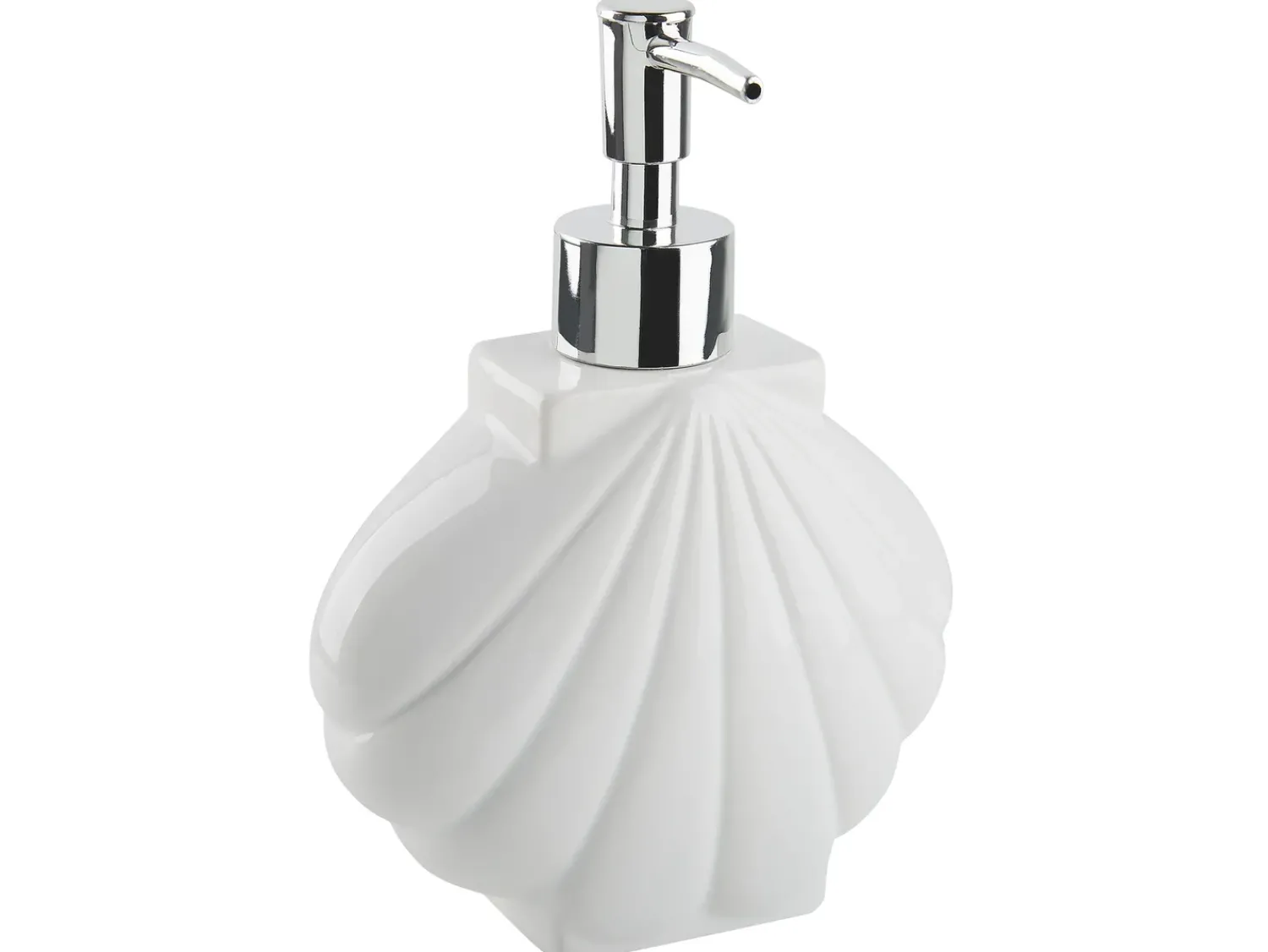 Clearance Beliani Set da 3 accessori per il bagno SHELL Ceramica Bianco