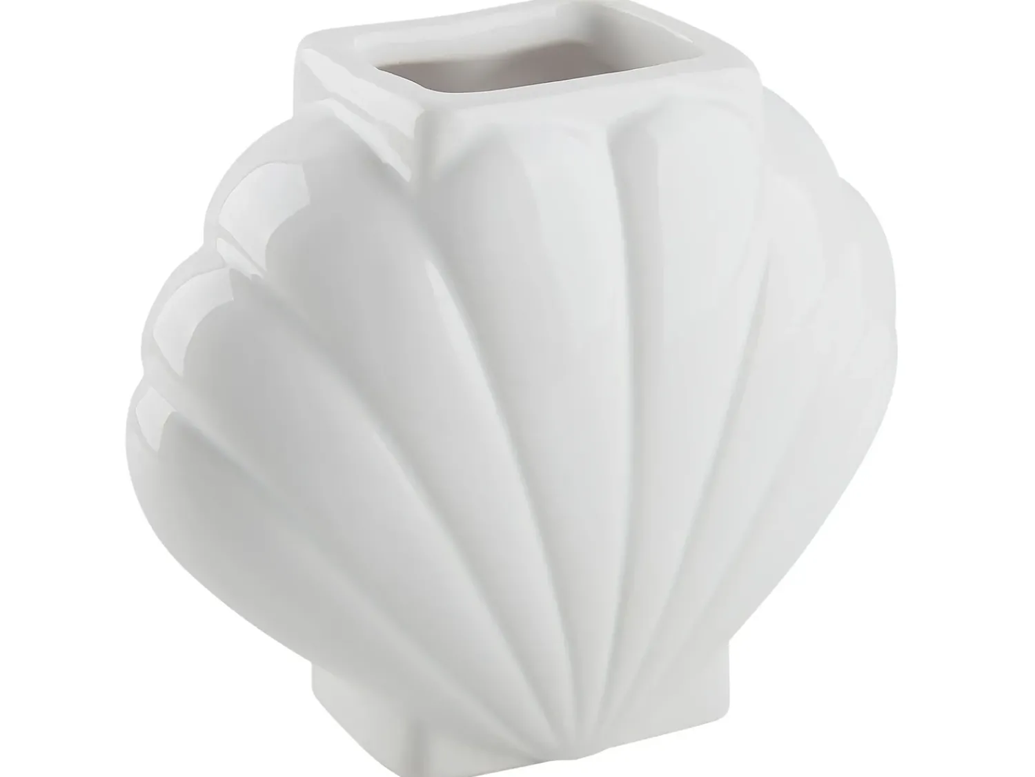 Clearance Beliani Set da 3 accessori per il bagno SHELL Ceramica Bianco