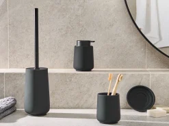 Beliani Set da 4 accessori per il bagno SUCHES Nero