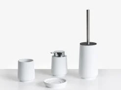Outlet Beliani Set da 4 accessori per il bagno SUCHES Bianco