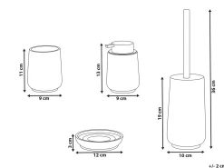 Hot Beliani Set da 4 accessori per il bagno SUCHES Arancione