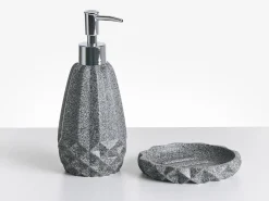 Discount Beliani Set da 5 accessori per il bagno SAMIRIA Grigio