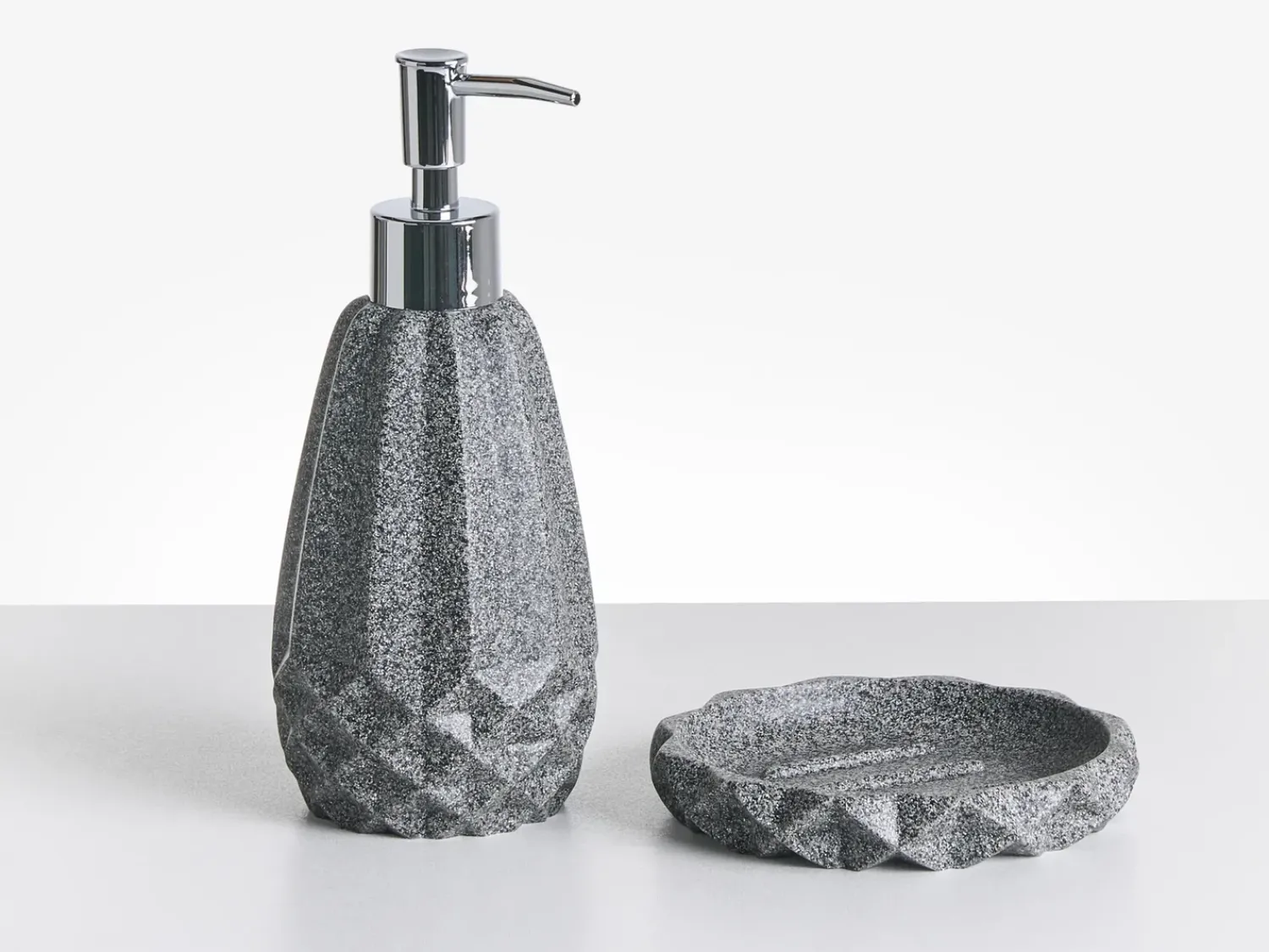 Discount Beliani Set da 5 accessori per il bagno SAMIRIA Grigio