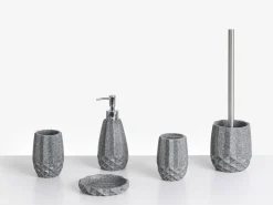 Discount Beliani Set da 5 accessori per il bagno SAMIRIA Grigio