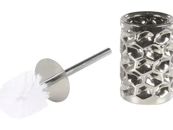 Outlet Beliani Set da 5 accessori per il bagno TIRUA Ceramica Argento