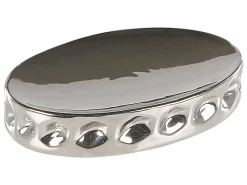 Outlet Beliani Set da 5 accessori per il bagno TIRUA Ceramica Argento