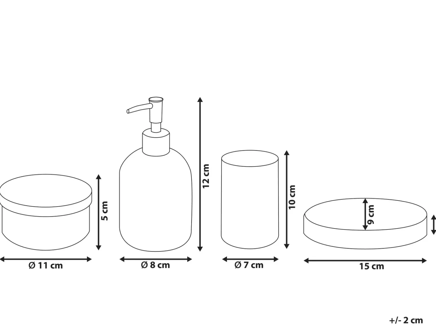 Beliani Set da 4 accessori per il bagno TELMA Vetro Viola Viola Argento