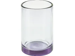 Beliani Set da 4 accessori per il bagno TELMA Vetro Viola Viola Argento