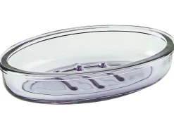 Beliani Set da 4 accessori per il bagno TELMA Vetro Viola Viola Argento