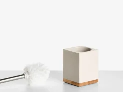 Discount Beliani Set da 5 accessori per il bagno TAPICHE Beige Beige Marrone