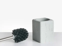 Best Beliani Set da 5 accessori per il bagno VILCANOTA Grigio effetto cemento Argento Grigio