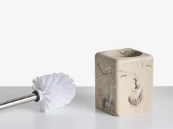 Clearance Beliani Set da 5 accessori per il bagno VILCANOTA Marmo beige Beige Argento