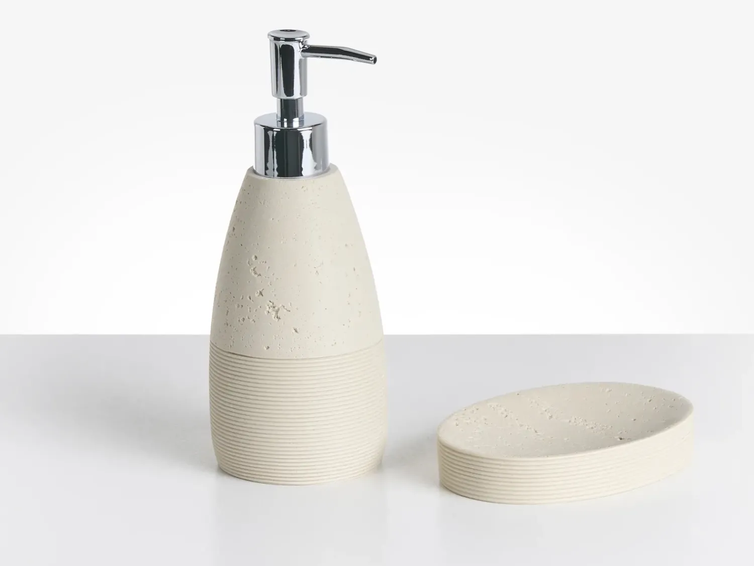 New Beliani Set da 5 accessori per il bagno YARAPA chiaro Beige
