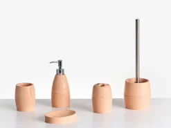 Best Beliani Set da 5 accessori per il bagno YARAPA Arancione