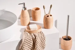 Best Beliani Set da 5 accessori per il bagno YARAPA Arancione