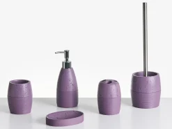 Outlet Beliani Set da 5 accessori per il bagno YARAPA Viola