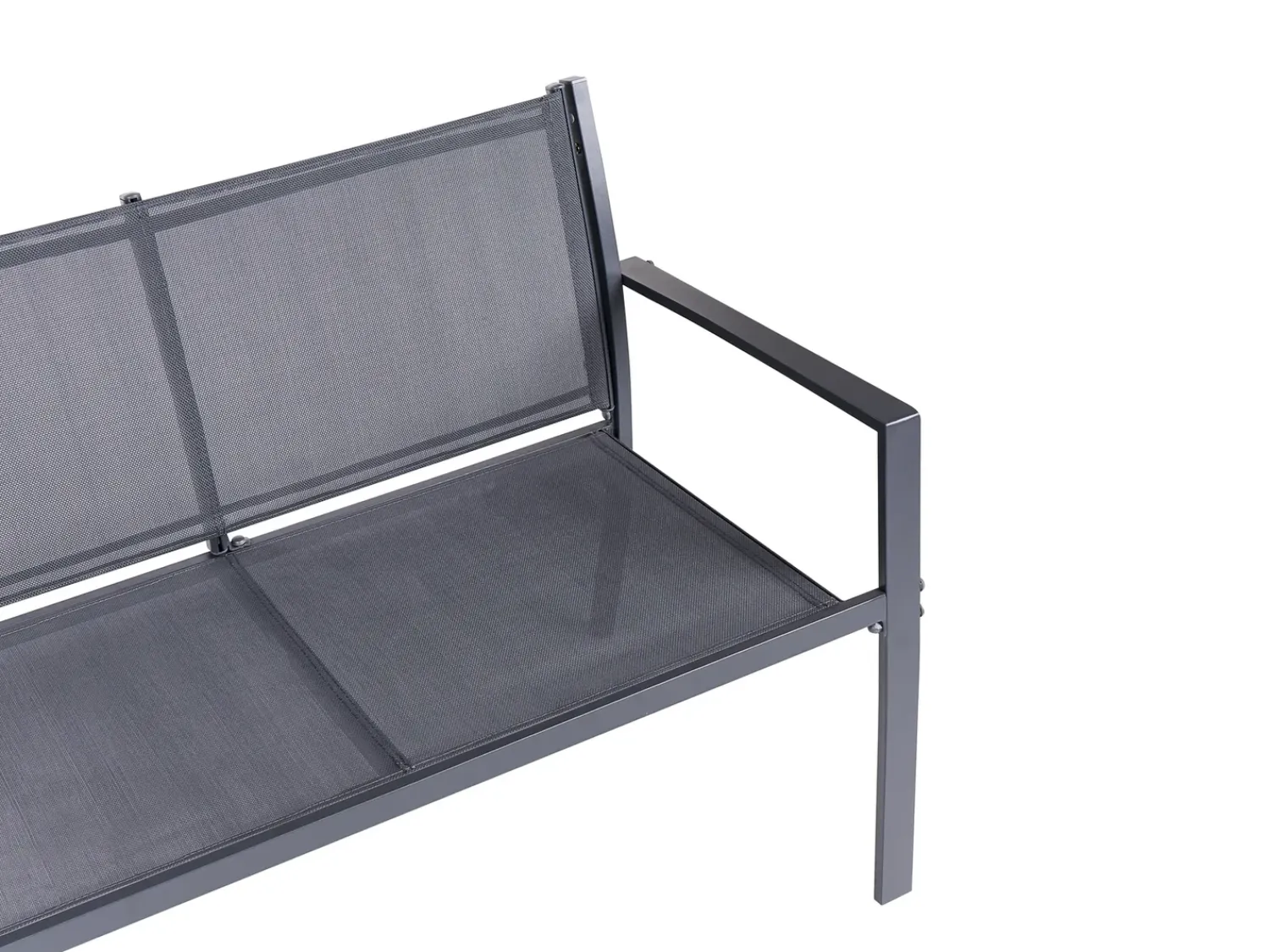 Hot Beliani Set da giardino con tavolo 4 posti TAVOLETO Metallo scuro Grigio