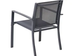 Hot Beliani Set da giardino con tavolo 4 posti TAVOLETO Metallo scuro Grigio