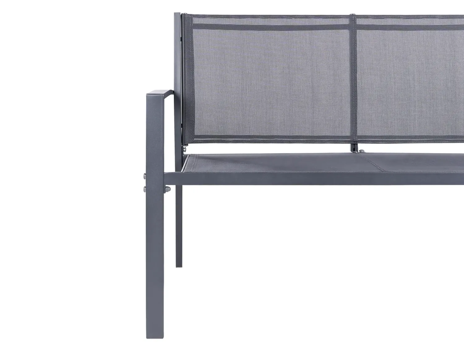 Hot Beliani Set da giardino con tavolo 4 posti TAVOLETO Metallo scuro Grigio