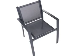 Hot Beliani Set da giardino con tavolo 4 posti TAVOLETO Metallo scuro Grigio