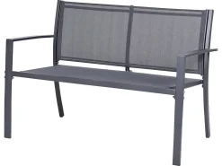 Hot Beliani Set da giardino con tavolo 4 posti TAVOLETO Metallo scuro Grigio