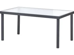 Hot Beliani Set da giardino con tavolo 4 posti TAVOLETO Metallo scuro Grigio