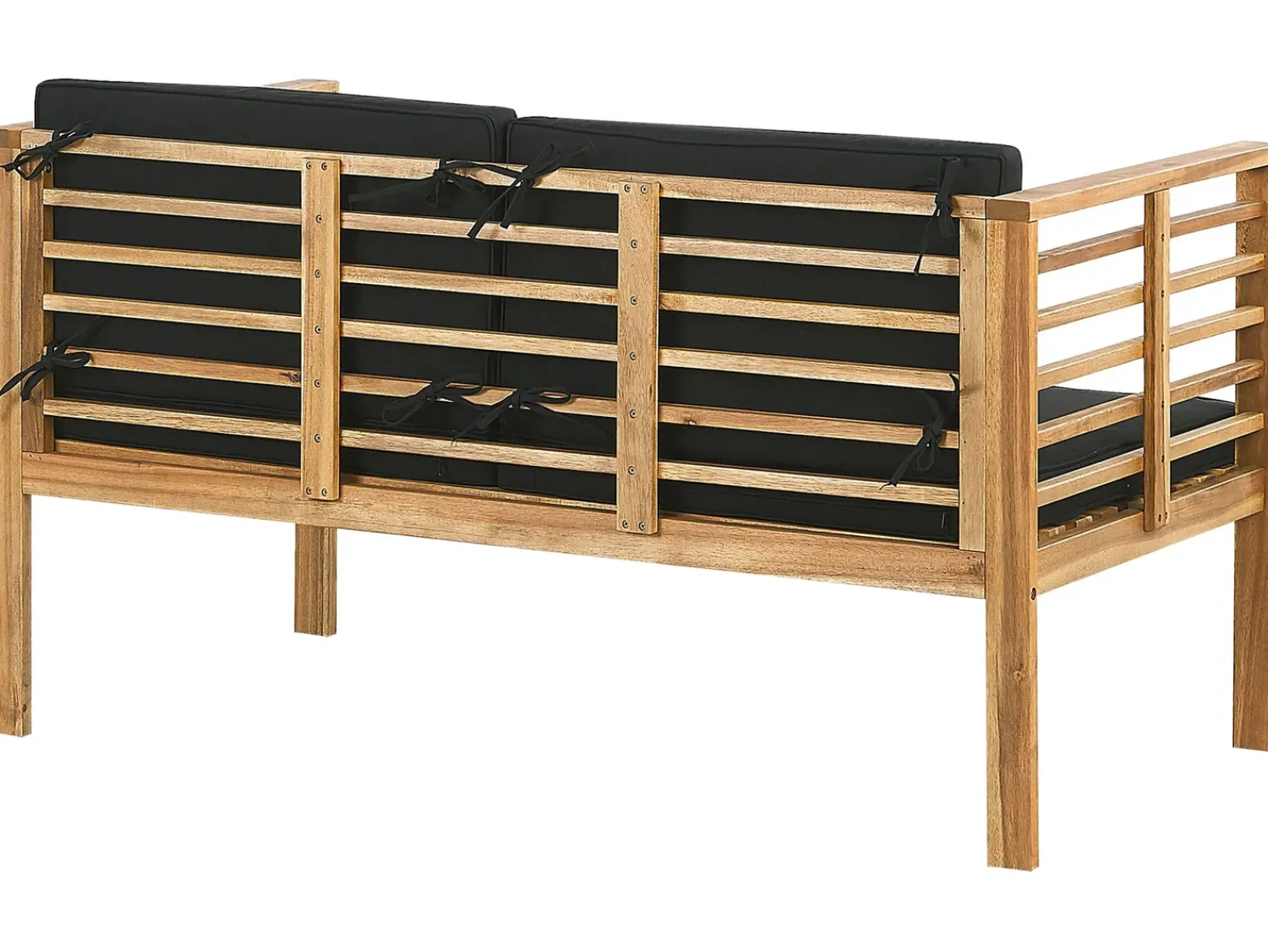 Hot Beliani Set da giardino con tavolo 4 posti PACIFIC Legno d'acacia Nero Marrone Nero