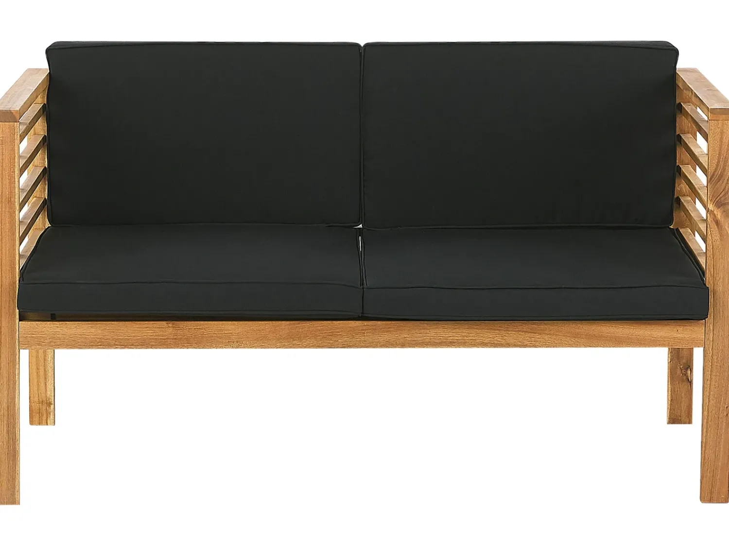 Hot Beliani Set da giardino con tavolo 4 posti PACIFIC Legno d'acacia Nero Marrone Nero