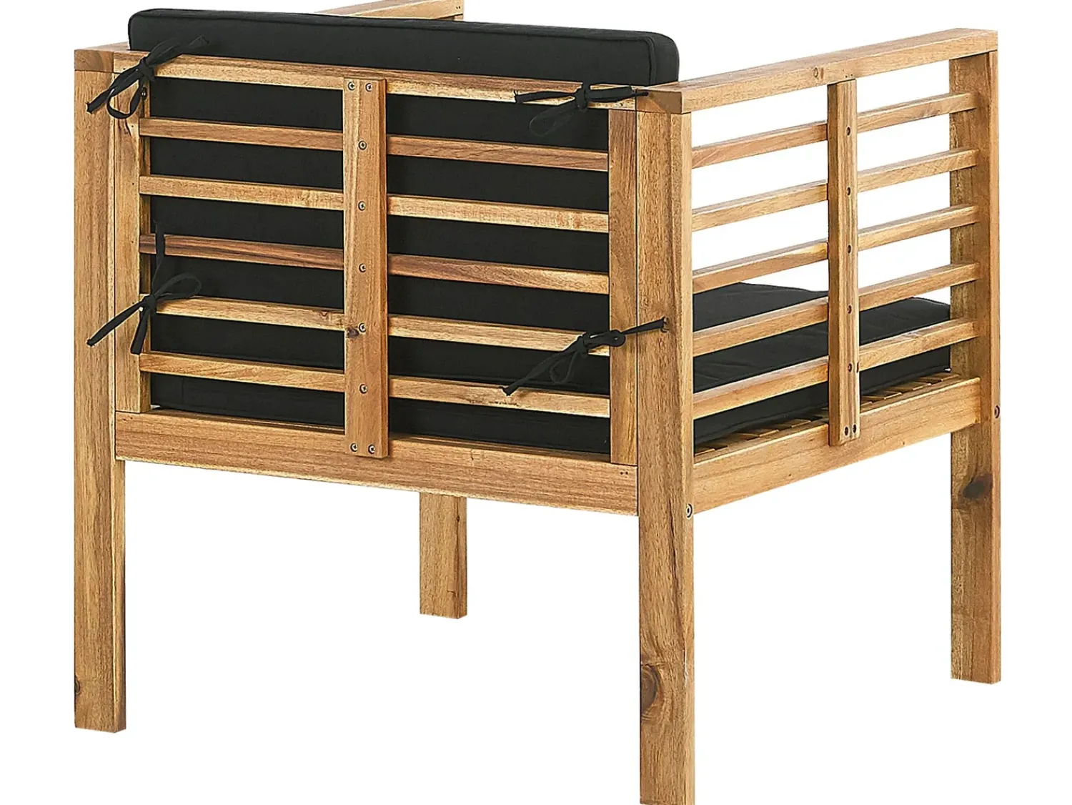 Hot Beliani Set da giardino con tavolo 4 posti PACIFIC Legno d'acacia Nero Marrone Nero