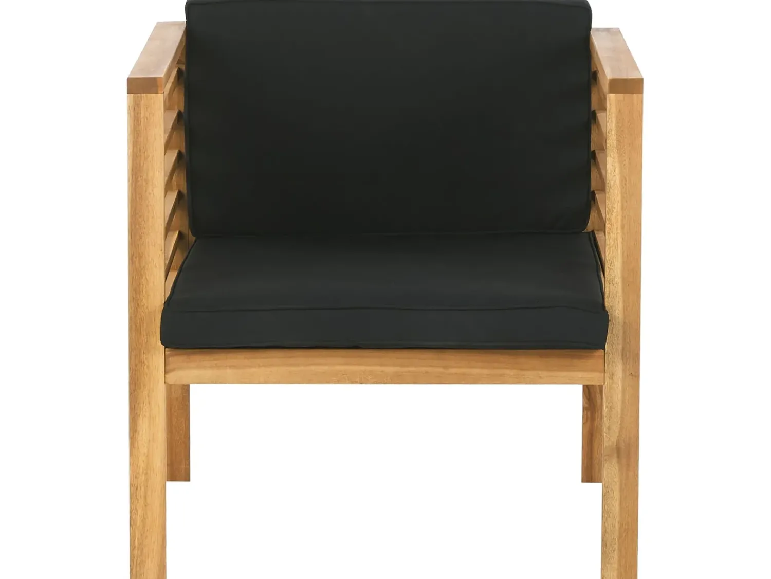 Hot Beliani Set da giardino con tavolo 4 posti PACIFIC Legno d'acacia Nero Marrone Nero