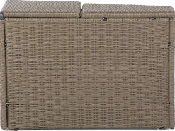 Online Beliani Set da giardino con tavolo 9 posti SEVERO Rattan sintetico (PE) Marrone Bianco Marrone