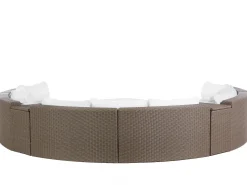 Online Beliani Set da giardino con tavolo 9 posti SEVERO Rattan sintetico (PE) Marrone Bianco Marrone