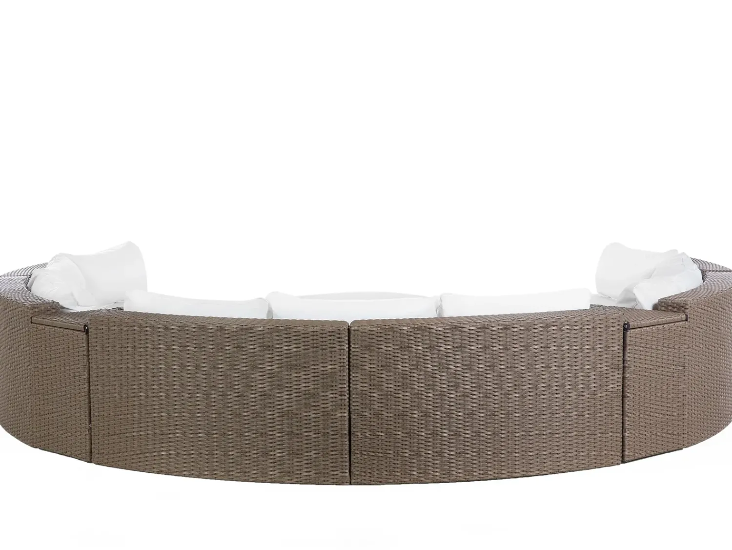 Online Beliani Set da giardino con tavolo 9 posti SEVERO Rattan sintetico (PE) Marrone Bianco Marrone