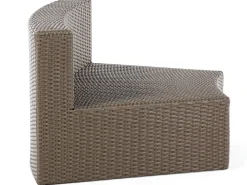 Online Beliani Set da giardino con tavolo 9 posti SEVERO Rattan sintetico (PE) Marrone Bianco Marrone