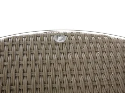 Online Beliani Set da giardino con tavolo 9 posti SEVERO Rattan sintetico (PE) Marrone Bianco Marrone