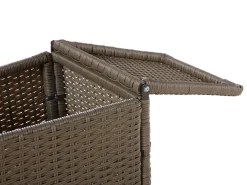 Online Beliani Set da giardino con tavolo 9 posti SEVERO Rattan sintetico (PE) Marrone Bianco Marrone