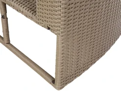 Online Beliani Set da giardino con tavolo 9 posti SEVERO Rattan sintetico (PE) Marrone Bianco Marrone