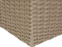 Online Beliani Set da giardino con tavolo 9 posti SEVERO Rattan sintetico (PE) Marrone Bianco Marrone
