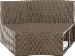 Online Beliani Set da giardino con tavolo 9 posti SEVERO Rattan sintetico (PE) Marrone Bianco Marrone