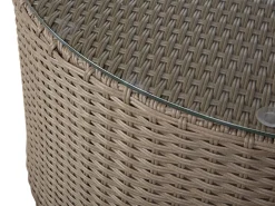 Online Beliani Set da giardino con tavolo 9 posti SEVERO Rattan sintetico (PE) Marrone Bianco Marrone