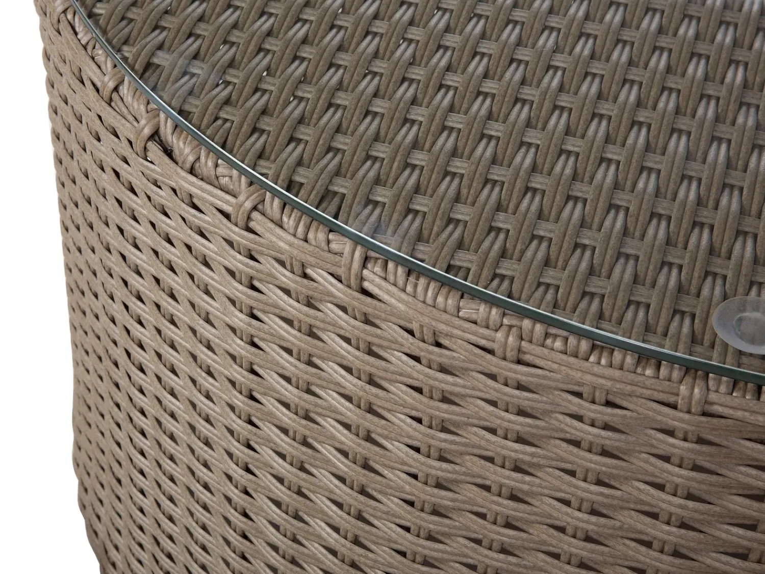 Online Beliani Set da giardino con tavolo 9 posti SEVERO Rattan sintetico (PE) Marrone Bianco Marrone