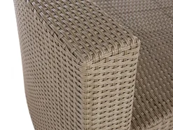 Online Beliani Set da giardino con tavolo 9 posti SEVERO Rattan sintetico (PE) Marrone Bianco Marrone
