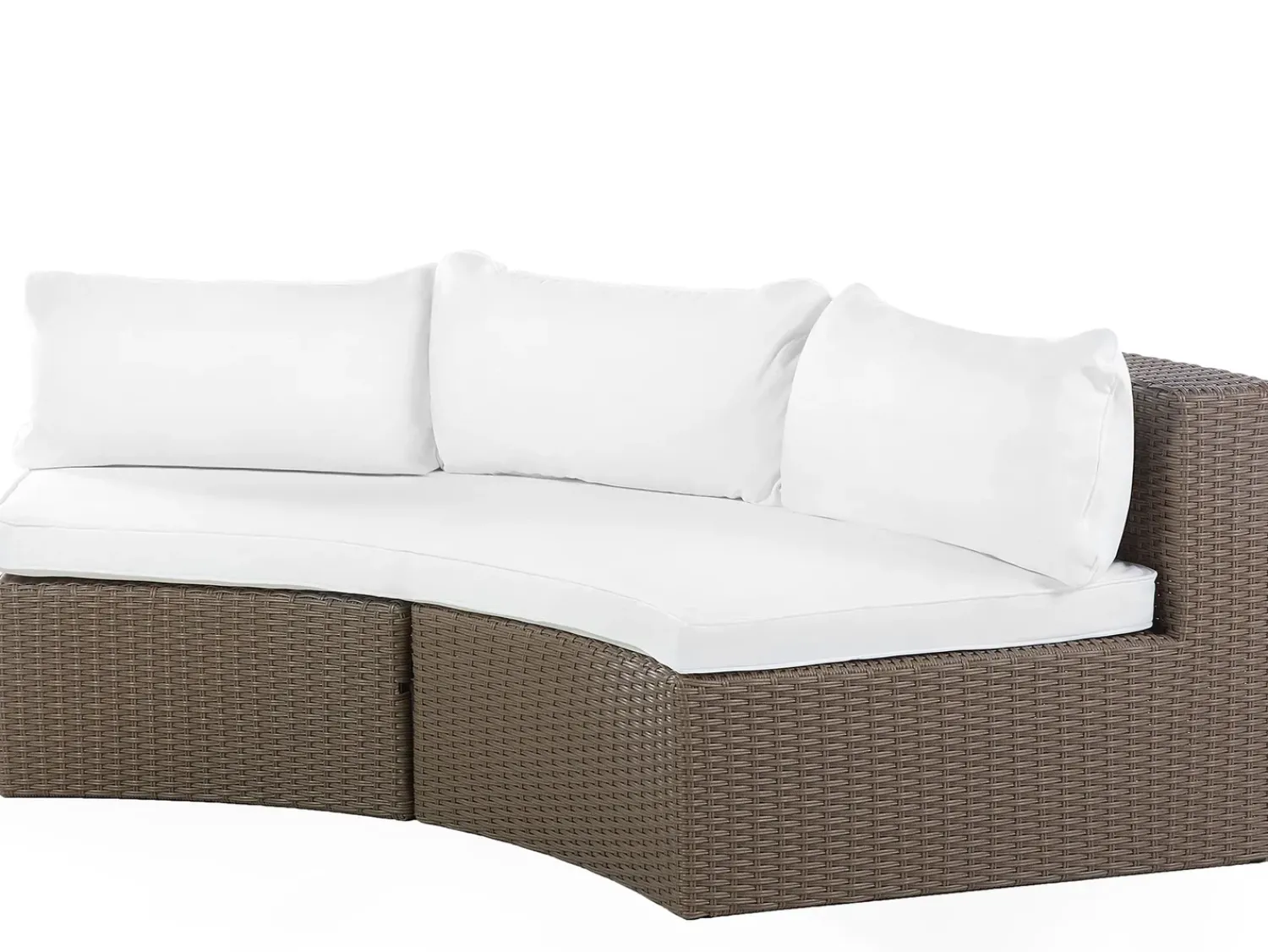 Online Beliani Set da giardino con tavolo 9 posti SEVERO Rattan sintetico (PE) Marrone Bianco Marrone