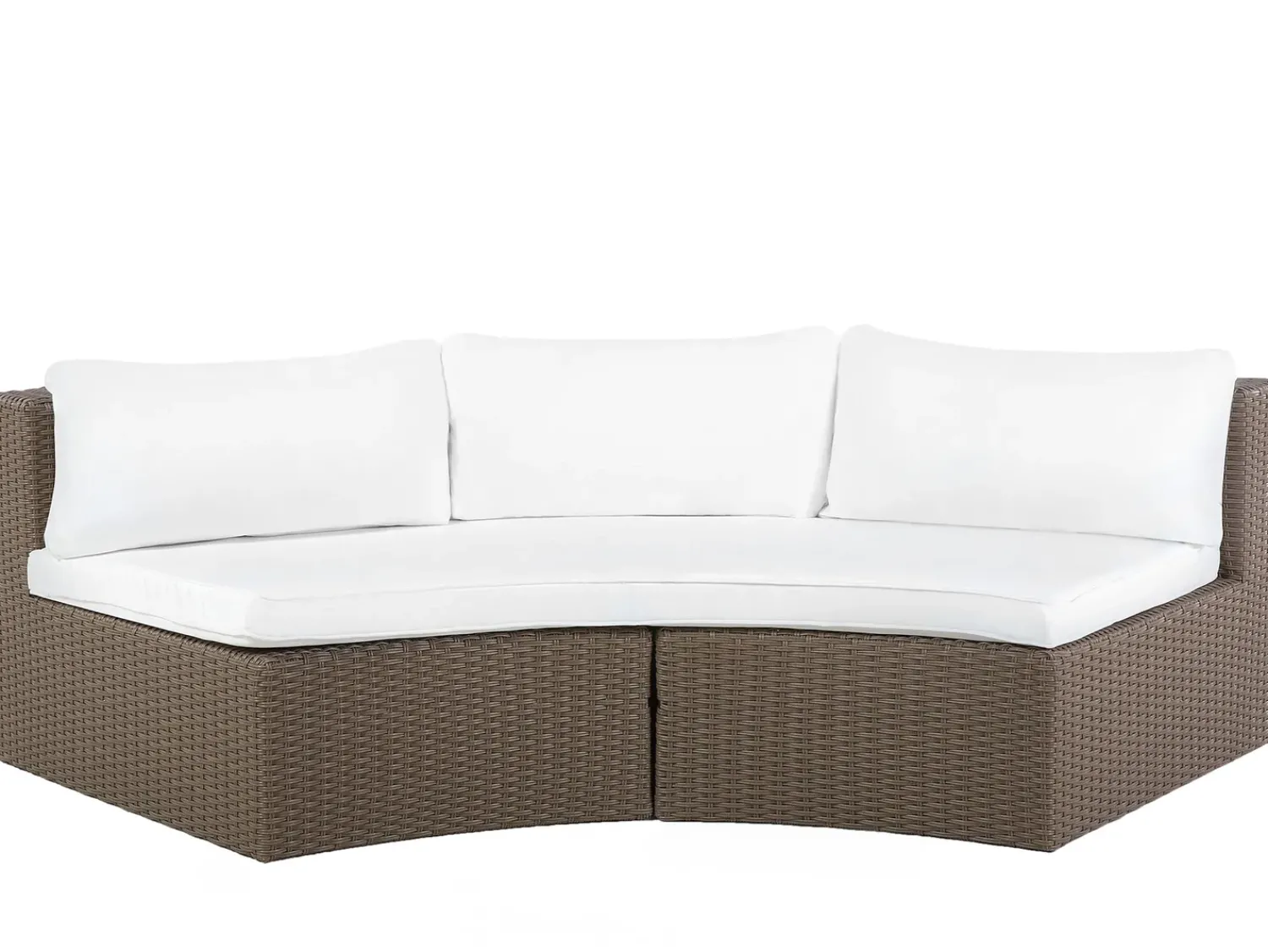 Online Beliani Set da giardino con tavolo 9 posti SEVERO Rattan sintetico (PE) Marrone Bianco Marrone