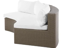 Online Beliani Set da giardino con tavolo 9 posti SEVERO Rattan sintetico (PE) Marrone Bianco Marrone