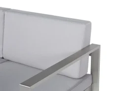 Discount Beliani Set da giardino con tavolo 4 posti SALERNO Metallo chiaro Grigio
