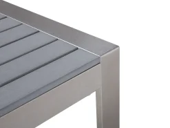 Discount Beliani Set da giardino con tavolo 4 posti SALERNO Metallo chiaro Grigio