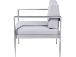 Discount Beliani Set da giardino con tavolo 4 posti SALERNO Metallo chiaro Grigio