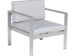 Discount Beliani Set da giardino con tavolo 4 posti SALERNO Metallo chiaro Grigio
